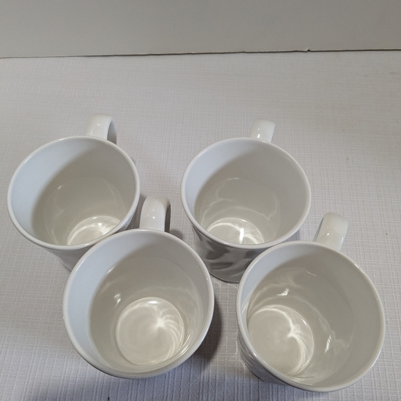 Corelle Coordinates White Swirl Mugs Set Of 4 Stoneware - Picture 7 of 8